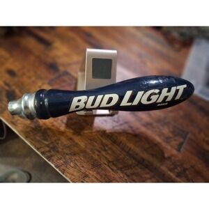 Bud Light Logo Beer Tap Handle 12" Tall Wooden Tap Knob